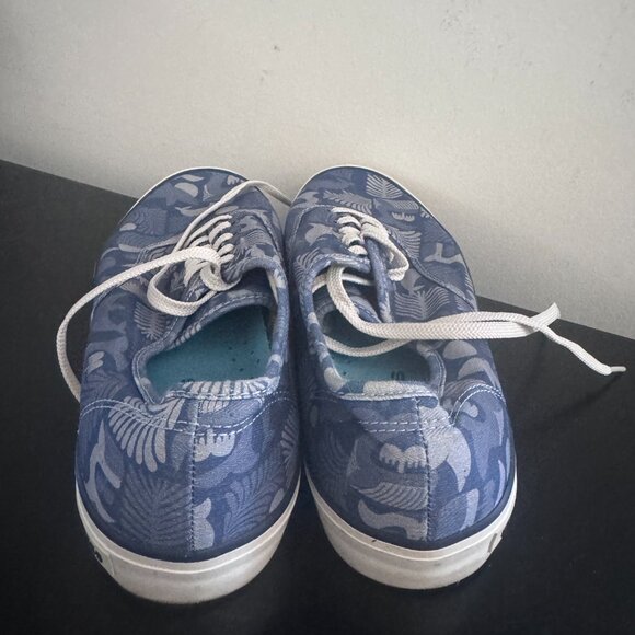 SeaVees Brand Casual Sneakers in Blue w/ Palm Leaf Print, Men's US 12 - Picture 3 of 7